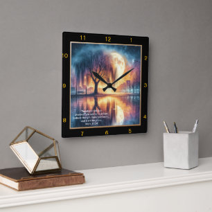 Cuadrado Mark 11:24 Personalizado del reloj de oraciones cr