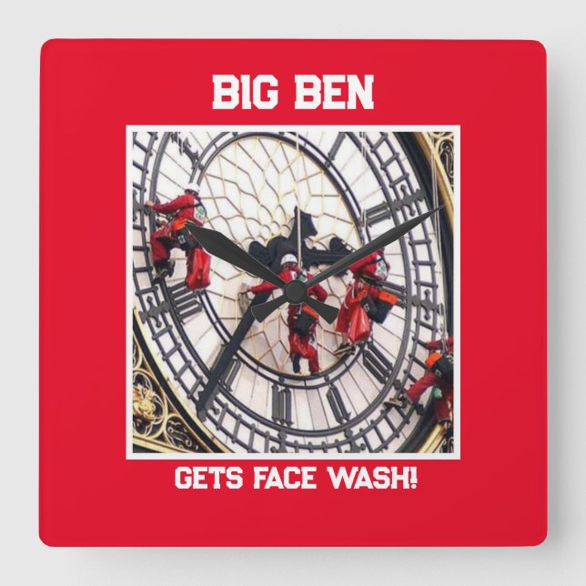 Cuadrado Muro de acrílico reloj grande cuadrado! (Anverso)