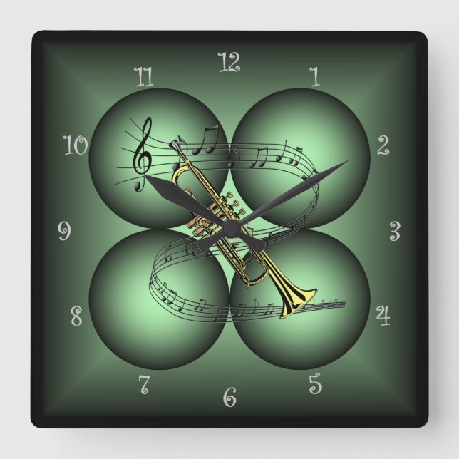 Cuadrado ~ ~Musical de la escala del reloj musical del ~ (Anverso)