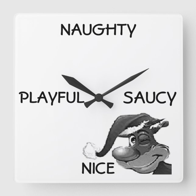 CUADRADO "NAUGHT/NICE WINF NAVIDADES RELOJ (Anverso)