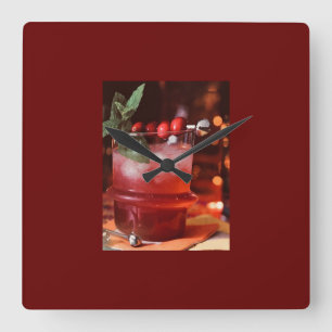 CUADRADO ***NAVIDADES COCKTAIL** RELOJ