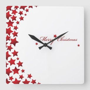 Cuadrado Navidades elegantes reloj Star Wall