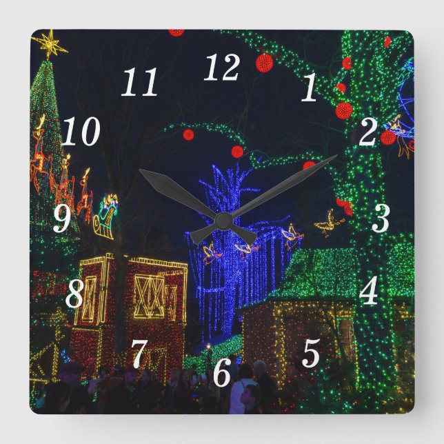 Cuadrado Navidades En El Reloj Del Muro De Midtown (Anverso)
