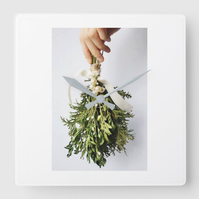 Cuadrado navidades "NAVIDADES MISTLETORES" RELOJ (Anverso)