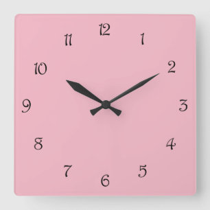 Cuadrado Números de manuscritos negros en el reloj de pare
