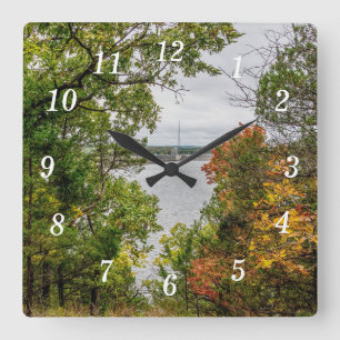 Cuadrado Otoño En El Reloj Del Muro De Truman Dam