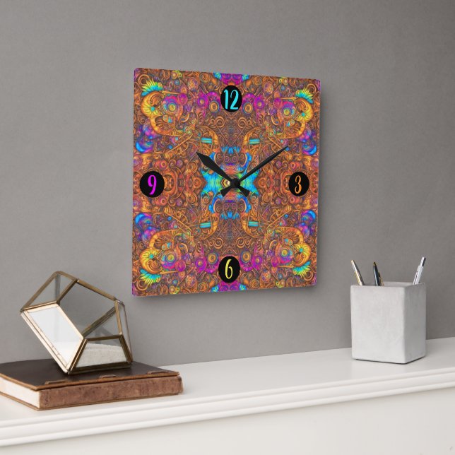 Cuadrado péndulo loco - reloj grande (Oficina)