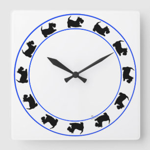 Cuadrado Pequeño reloj Scotties