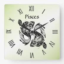 Pissa los números romanos verdes del Reloj Zodiaco