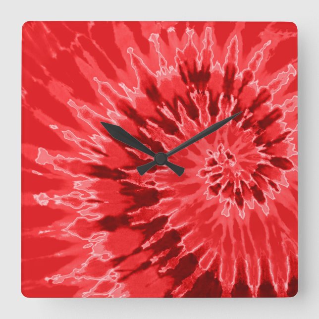 Cuadrado Red en el reloj rojo de tinte de espiral (Anverso)
