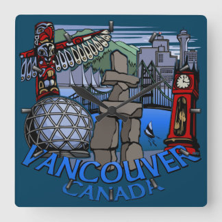 Cuadrado Regalos de reloj de Vancouver Decoran Reloj de las