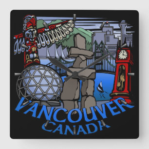 Cuadrado Regalos de reloj de Vancouver Decoran Reloj de las
