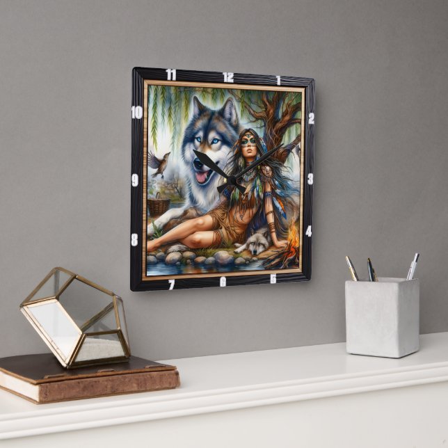 Cuadrado Relato de luz natural: Reloj suave (Oficina)