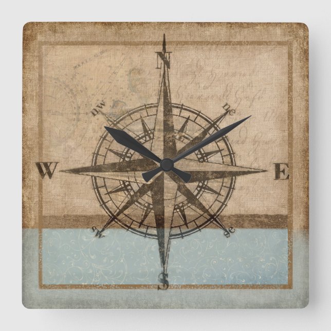 Cuadrado reloj 1, Copyright Karen J Williams del rosa de (Anverso)