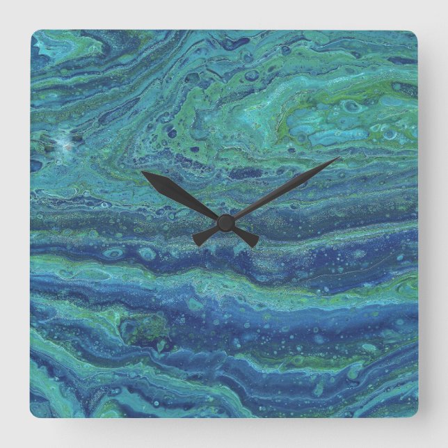Cuadrado Reloj abstracto Wabash 1 (Anverso)
