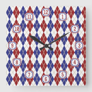 Cuadrado Reloj Americana Argyle