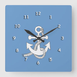 Cuadrado Reloj - Ancla de barco