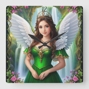 Cuadrado Reloj Angel Princess Personalizado personalizado