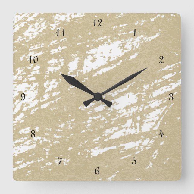 Cuadrado Reloj anticuado de pared de la cara (Anverso)