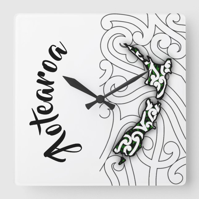 Cuadrado reloj aotearoa (Anverso)
