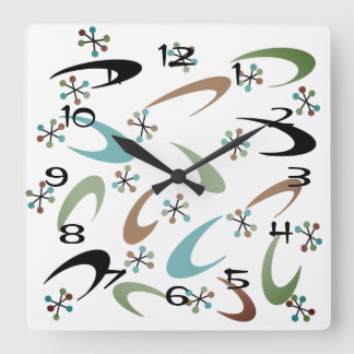 Cuadrado Reloj atómico de mediados de siglo