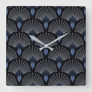 Cuadrado Reloj azul hermoso del diseño de la fan del art