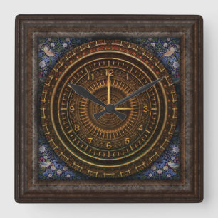 Cuadrado Reloj barroco victoriano