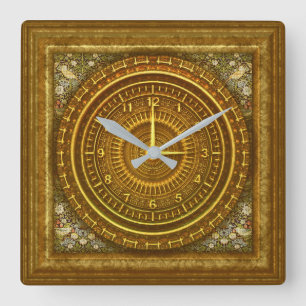 Cuadrado Reloj barroco victoriano