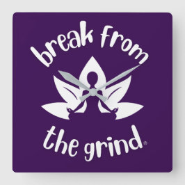 Cuadrado Reloj BFTG de Lotus Yoga (blanco)