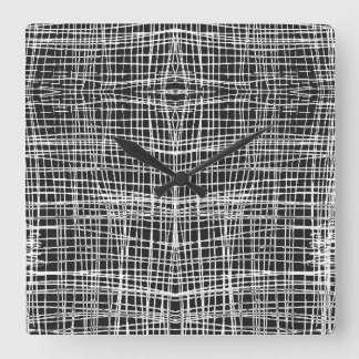 Cuadrado Reloj blanco y negro