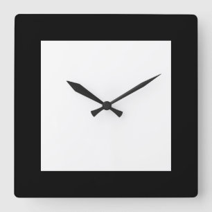 Cuadrado Reloj blanco y negro de Pierot urbano