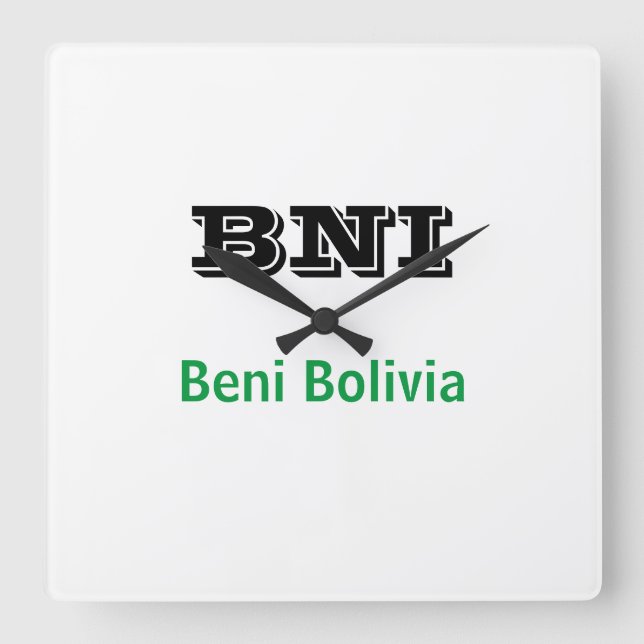 Cuadrado Reloj BNI Beni Bolivia (Anverso)