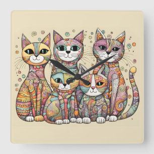 Cuadrado reloj calmante para gatos