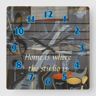 Cuadrado Reloj casero del estudio