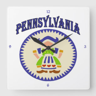 Cuadrado Reloj Chica holandés