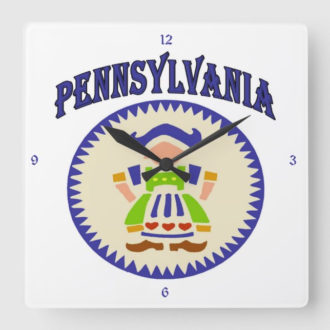 Cuadrado Reloj Chica holandés (Anverso)