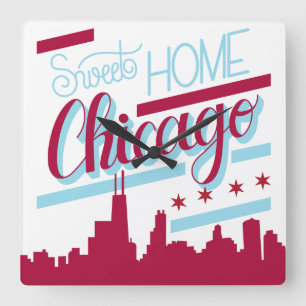 Cuadrado reloj Chicago casera dulce
