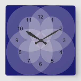 Cuadrado Reloj - Círculos interrelacionados