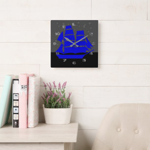 Cuadrado Reloj - Clipper Ship