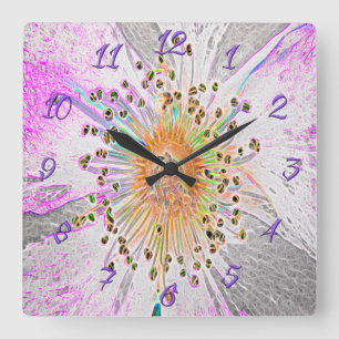 Cuadrado Reloj con una foto digital mejorada