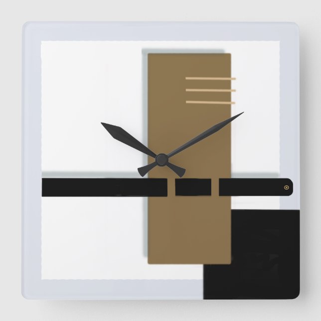 Cuadrado Reloj contemporáneo (Anverso)