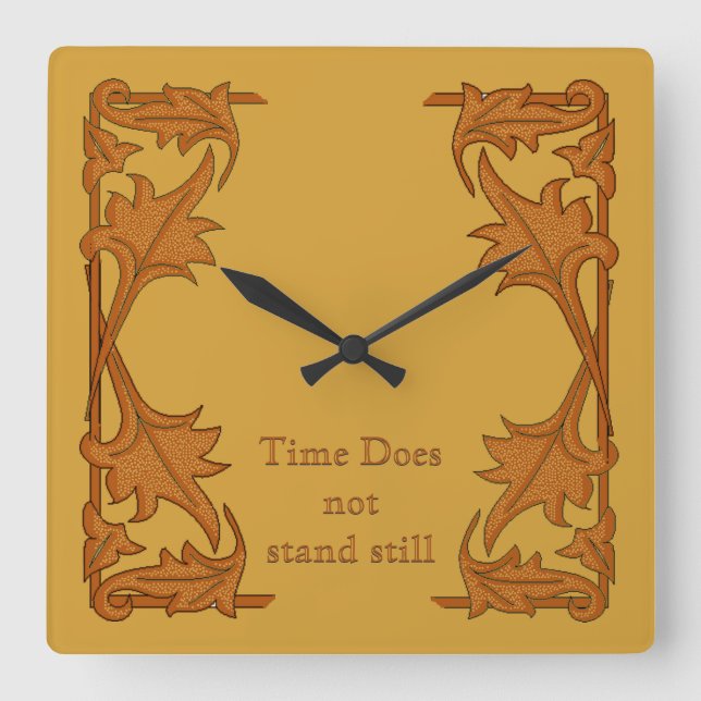 Cuadrado Reloj - Corchetes de leafy (Anverso)