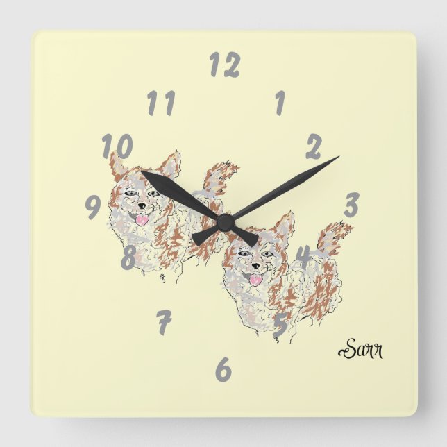 Cuadrado Reloj : Corgi (Anverso)