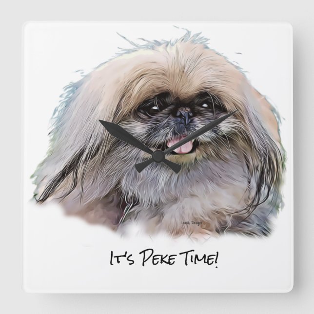 Cuadrado Reloj de acrílico de pared  (Anverso)