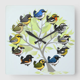 Cuadrado Reloj de alambre de Birdorable