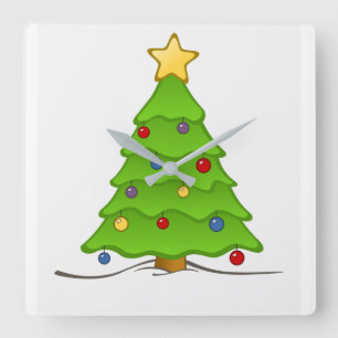 CUADRADO RELOJ DE "ÁRBOL DE NAVIDAD"