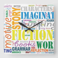 Reloj de arte de un escritor de ficción blanca
