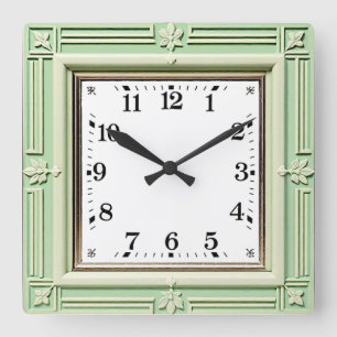 Cuadrado Reloj de Arte Deco Mint