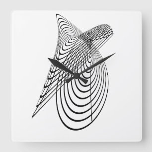 Cuadrado Reloj de arte geométrico