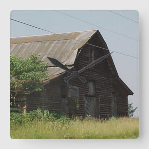 Cuadrado Reloj de barrera rural